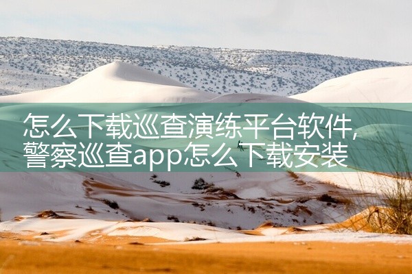 怎么下载巡查演练平台软件