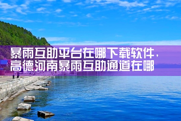 暴雨互助平台在哪下载软件